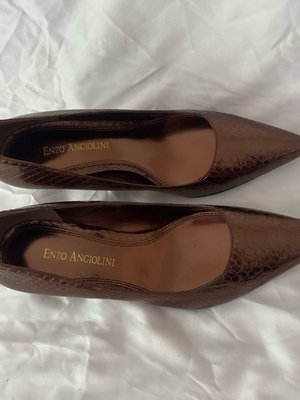 Enzo Angiolini New Women’s Dark Metallic Brown Pointed Toe Pumps